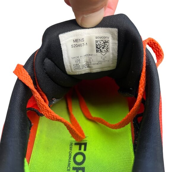 🔥 Saucony Kinvara 10 Mens 11.5 Red Orange Running Shoes Athletic Sneakers - Picture 2 of 7